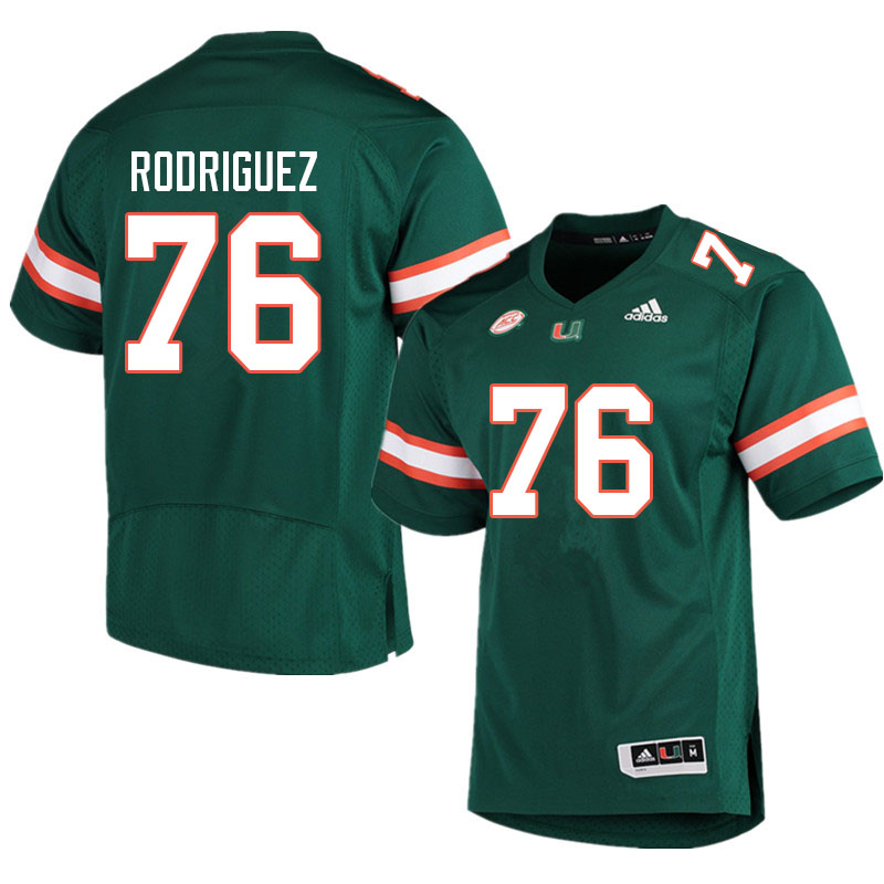 Men #76 Ryan Rodriguez Miami Hurricanes College Football Jerseys Sale-Green